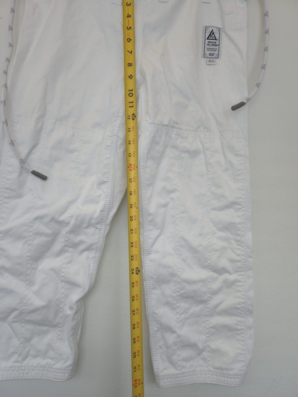 Gracie Jiu-Jitsu Authentic Cotton White Training Gi Top And Pants A1 - Picture 5 of 11